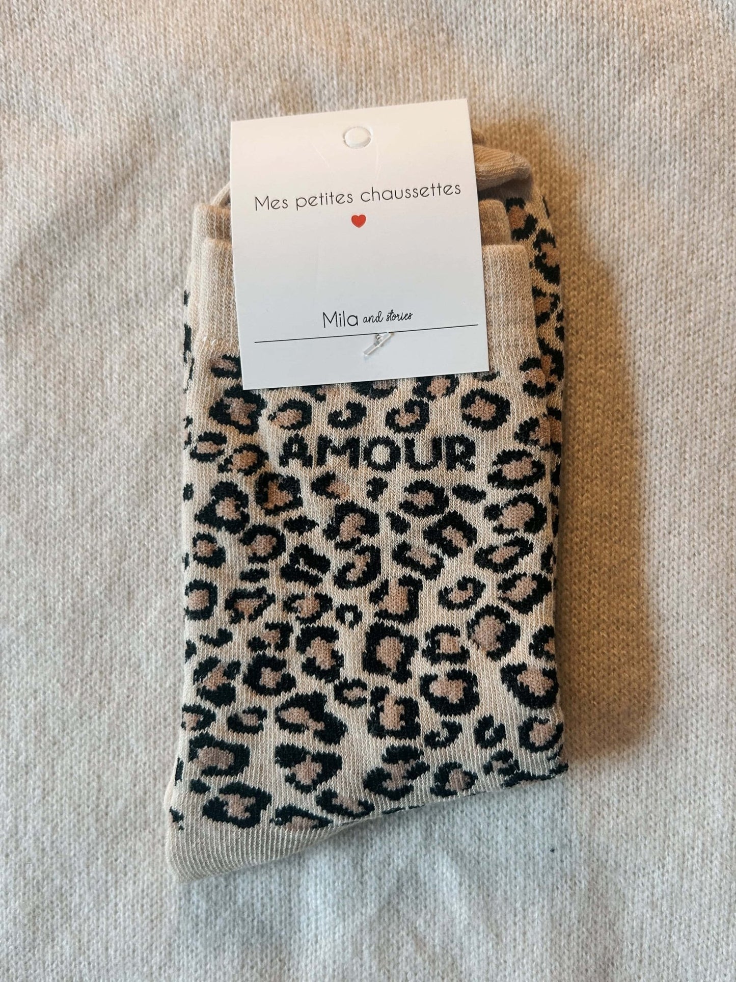 Chaussettes Amour léopard