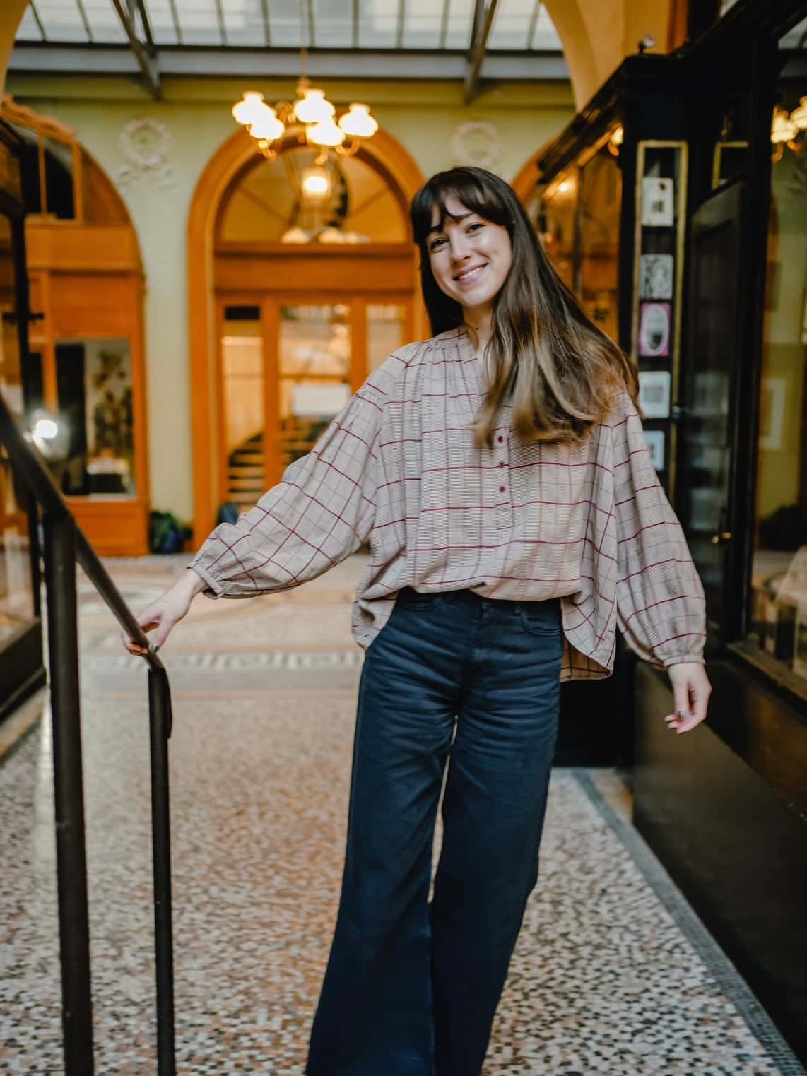 Blouse à carreaux