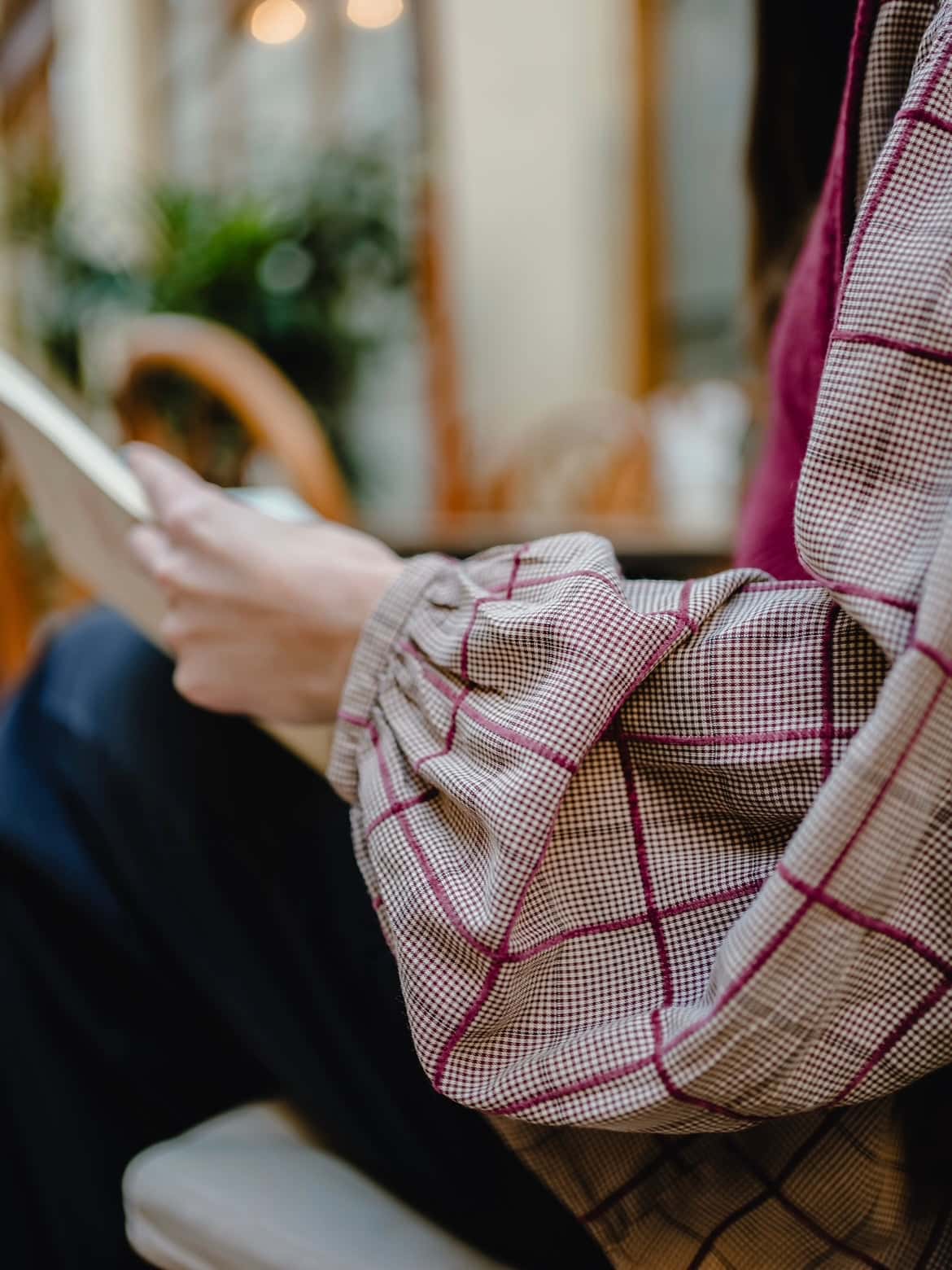 Blouse à carreaux