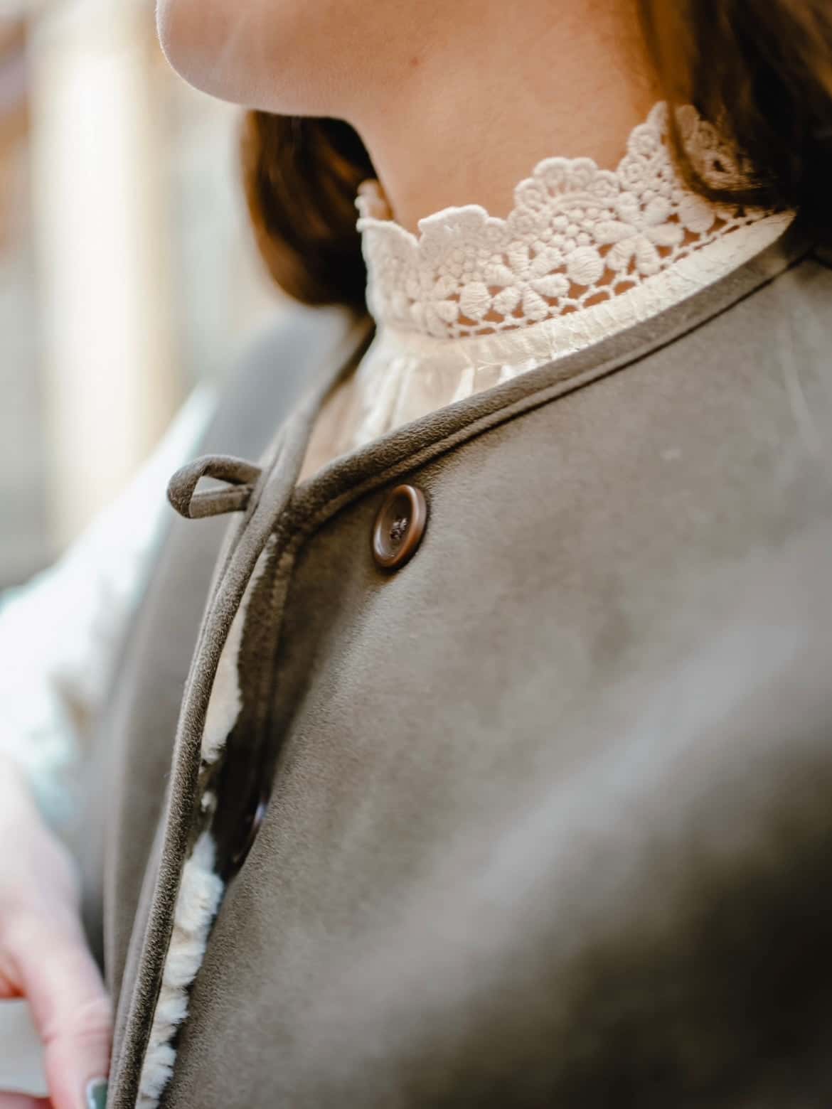 Blouse dentelle blanche
